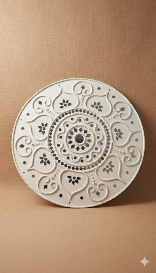 White Whisper Lippan Art