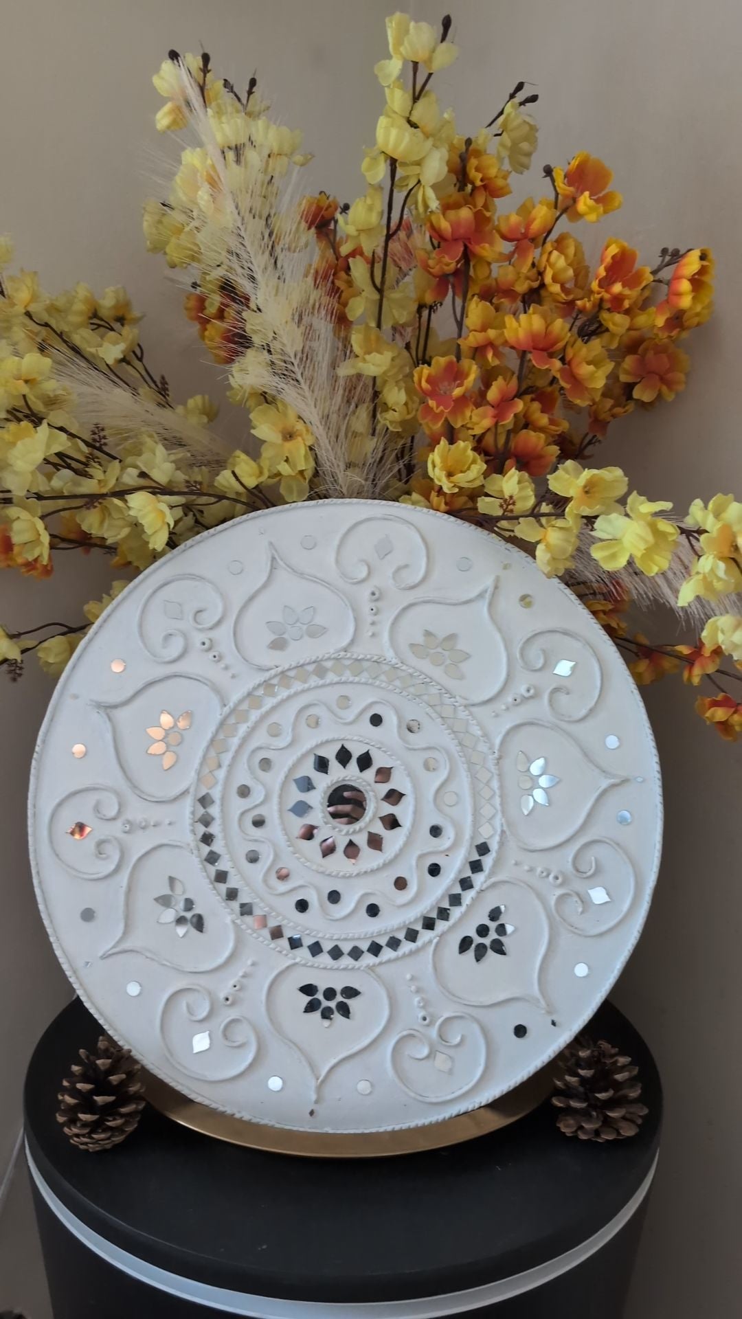 White Whisper Lippan Art