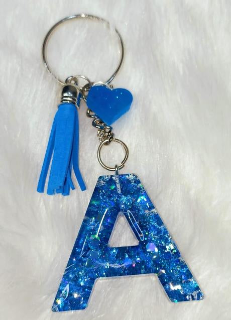 Resin Keychain - Initial Letter (A-Z)
