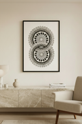 Ekatra Ananta Mandala – Handmade Fine-Line Pen Art – A3 Wall Art Print