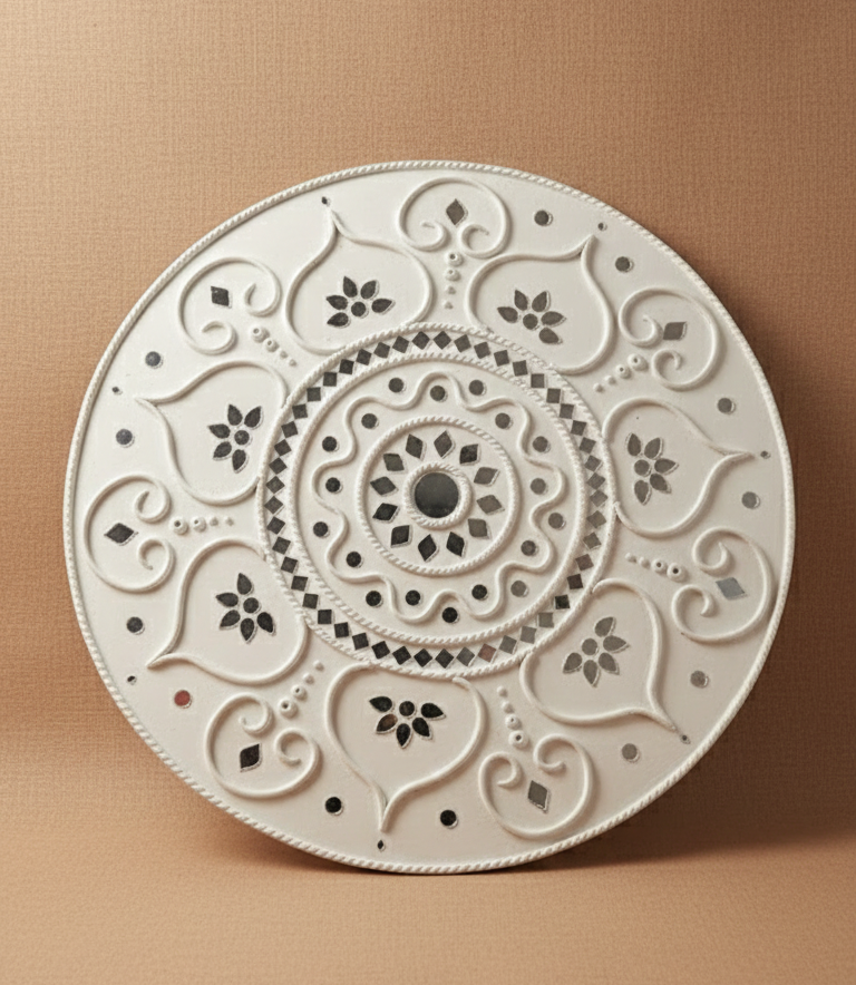 White Whisper Lippan Art