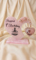 Personalized Heart Resin Plaque with Photo & Name | Birthday Anniversary Custom Gift