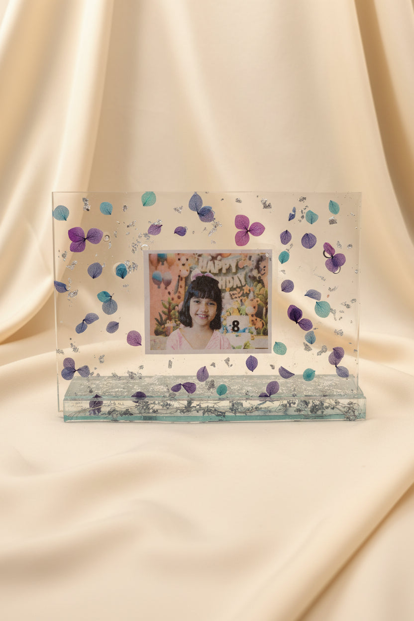 Handmade Resin Keepsake with LED Light – Personalized Memorial & Gift Piece