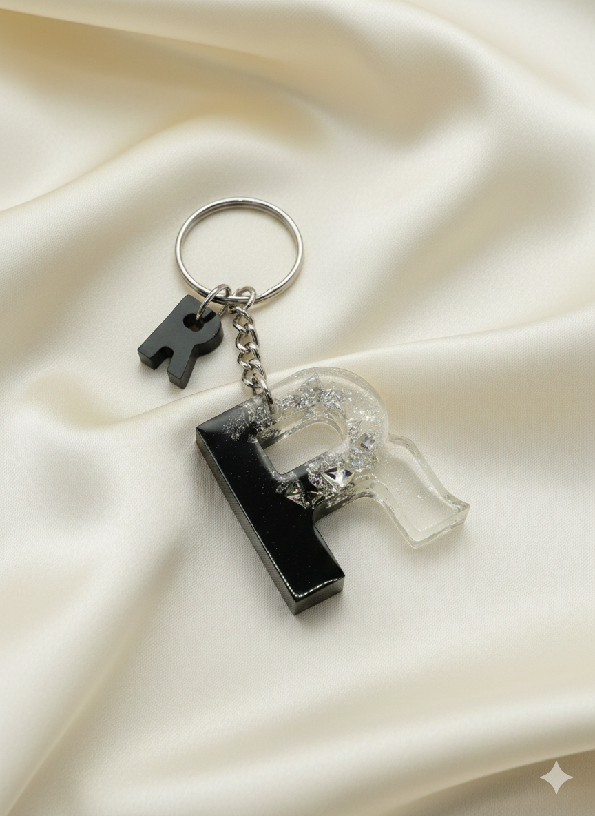 Resin Keychain - Initial Letter (A-Z)