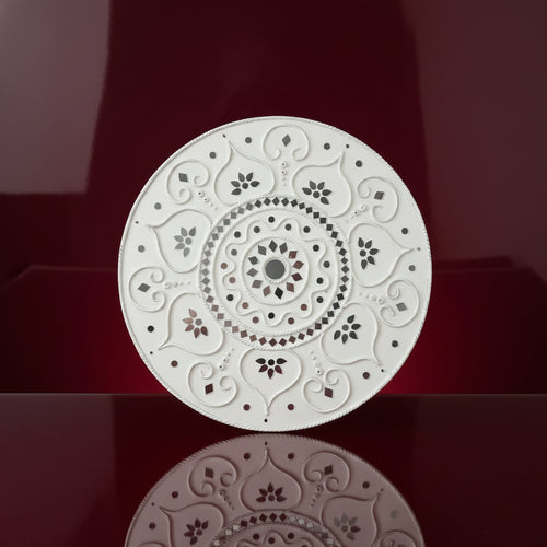 White Whisper Lippan Art