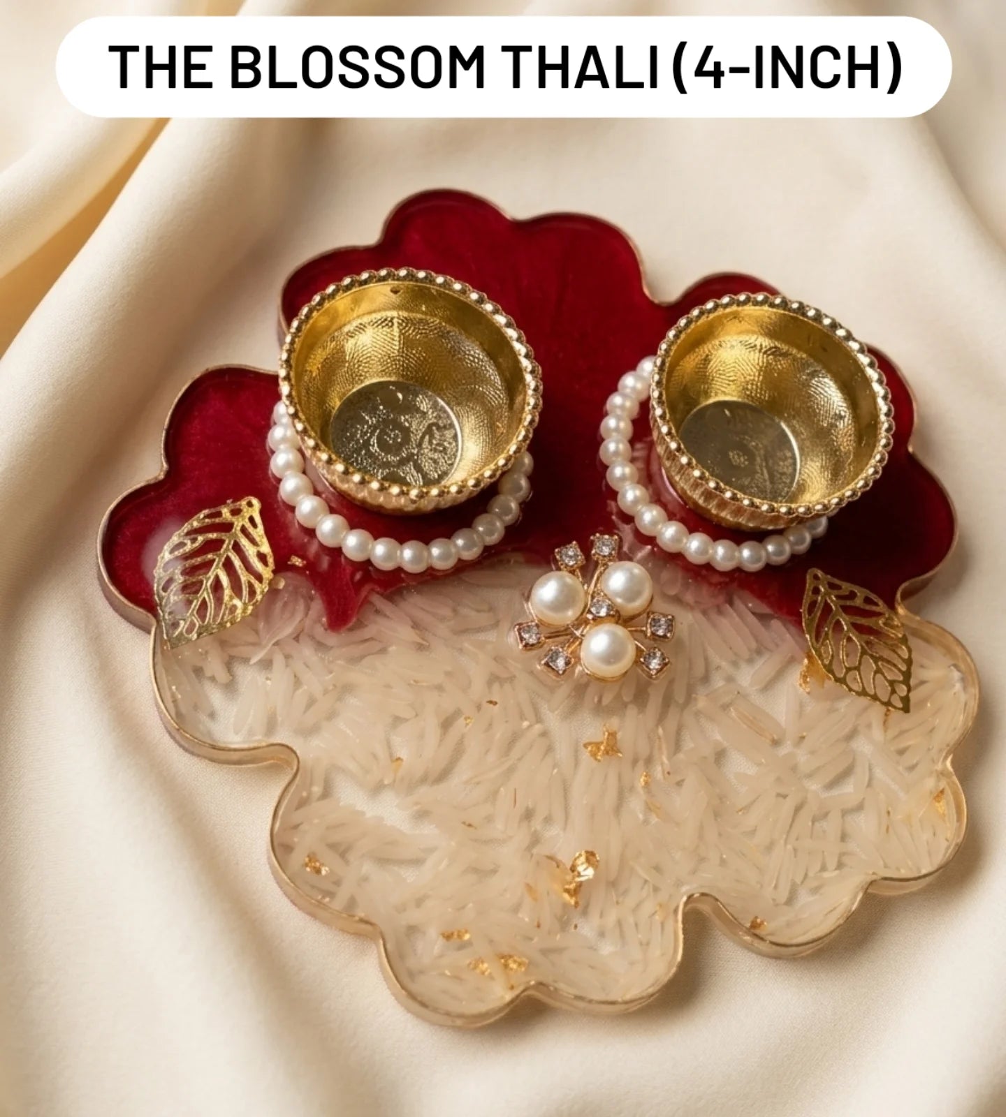 Handmade Resin Pooja thali
