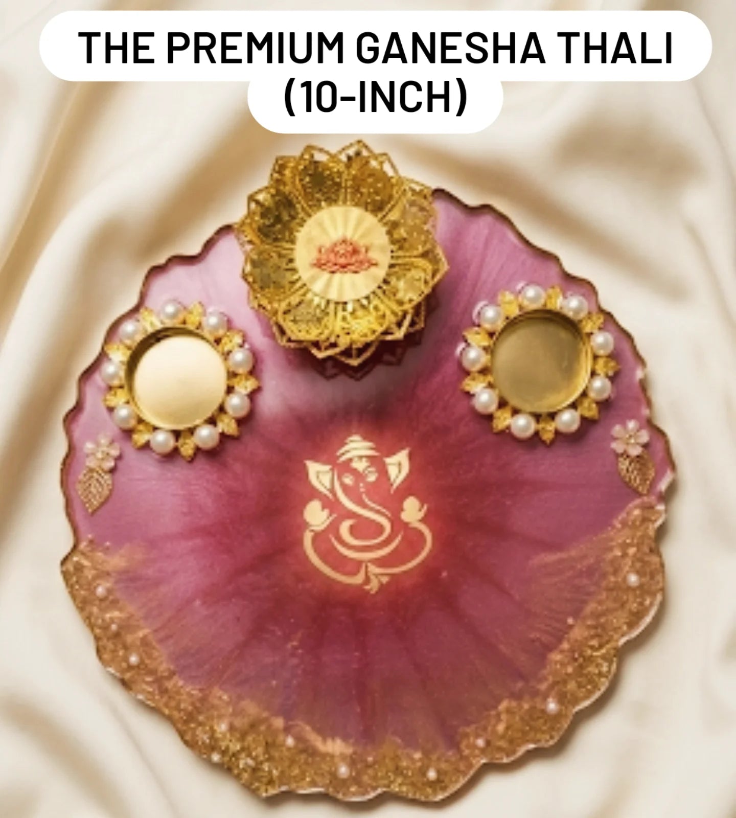 Handmade Resin Pooja thali