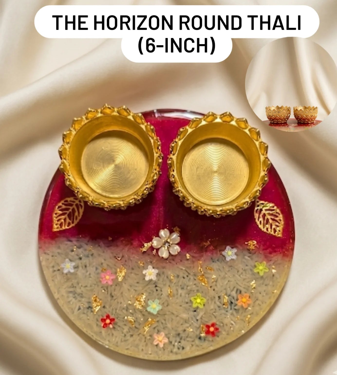 Handmade Resin Pooja thali