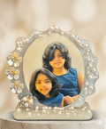 Personalized Pearl Resin Photo Frame | Custom Handmade Keepsake Gift for Family & Couples